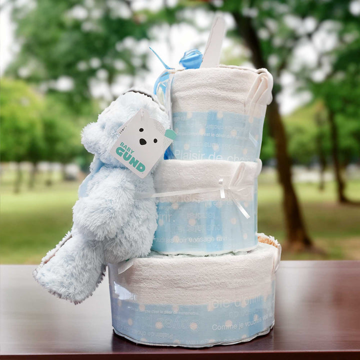 Classical Diaper Cake マイファーストテディ(ブルー)