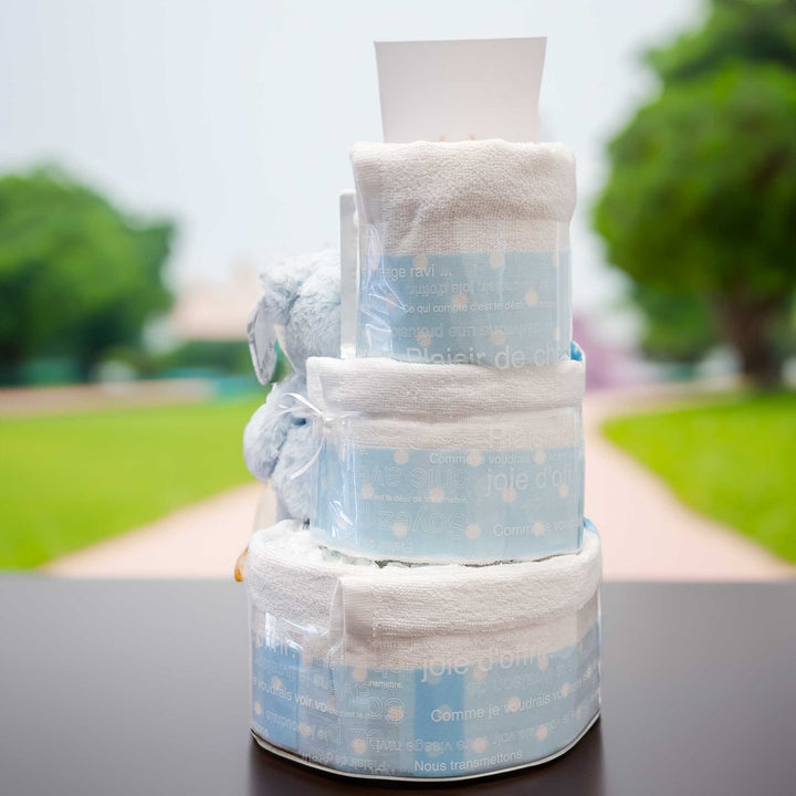 Classical Diaper Cake マイファーストテディ(ブルー)