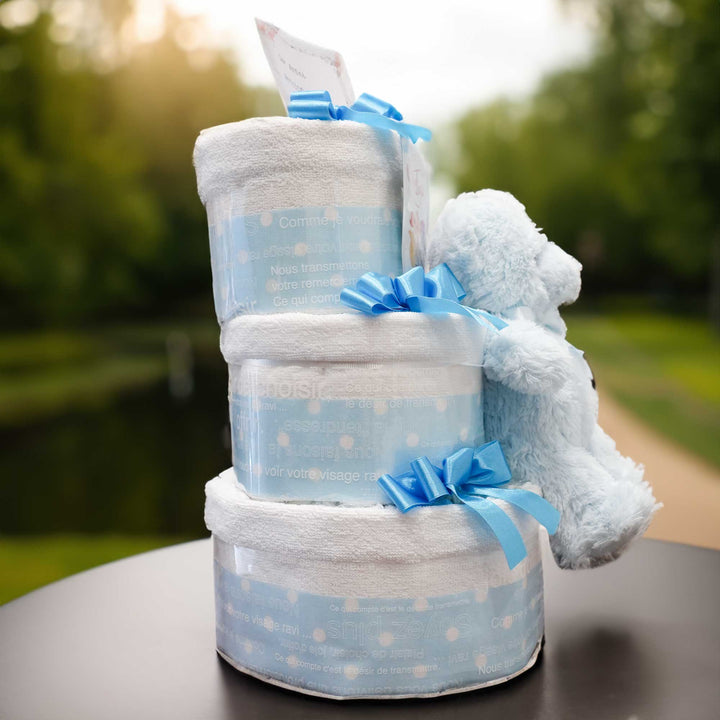 Classical Diaper Cake マイファーストテディ(ブルー)