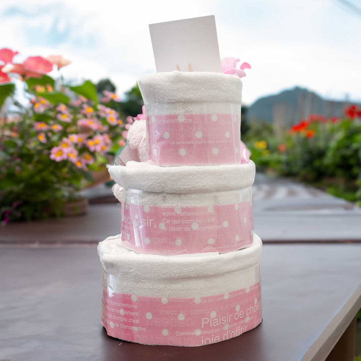 Classical Diaper Cake マイファーストテディ(ピンク)